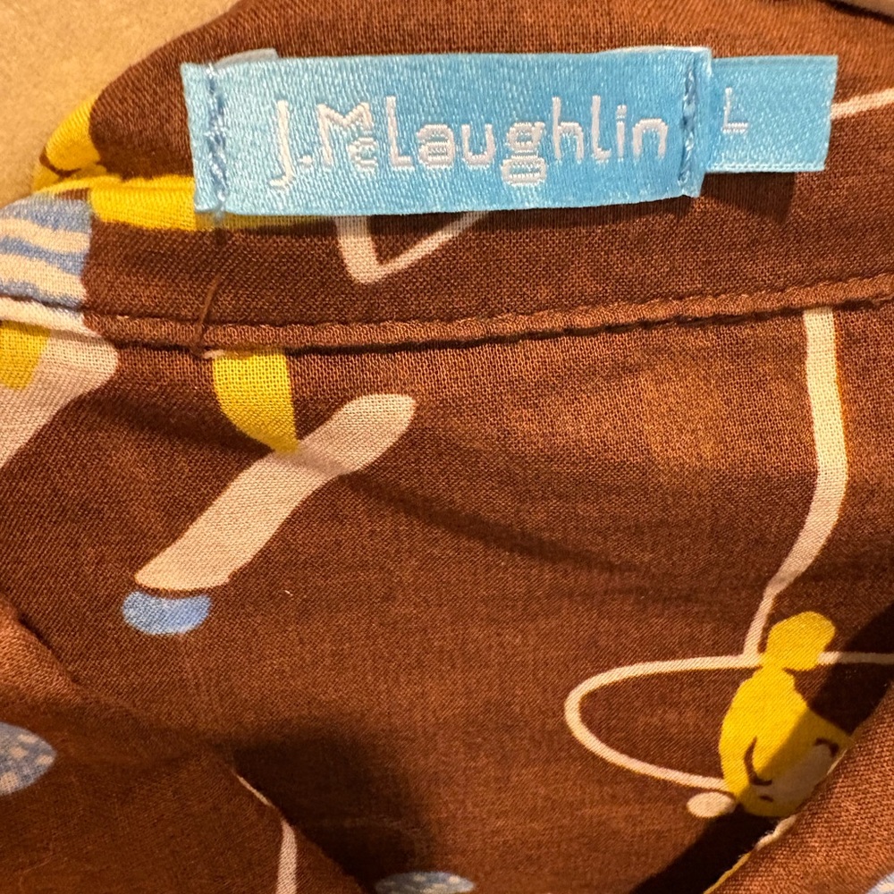 J.McLaughlin Brown Patterned Garment